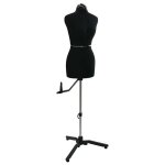 Forme de robe ajustable - vidaxl - noir - velours - hauteur r�glable 95 - 160 cm - rotation 360� - base ...
