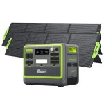 Fossibot f2400 2048wh 2400w generateur electrique portable + 200w2 solaire panneau lifepo4 (4800 pic) ...