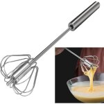 Fouet  main - fouet en acier inoxydable - mousseur  lait - mlangeur rotatif pour battre fouetter et ...