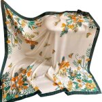 Foulard carr femme imitation soie 100% polyester 110 x 110 cm fou 100 fe