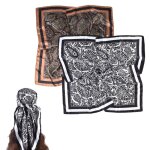 Foulard - einnenffer - lot de 2 - satin de soie - 90 x 90 cm - chic et lgant