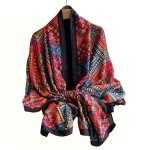 Foulard femme 100% polyester effet soie 180 x 85 cm 167245