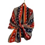 Foulard femme 100% polyester effet soie 180 x 90 cm 345152