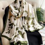 Foulard femme 100% polyester effet soie 180 x 90 cm 345814