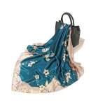 Foulard femme carr 90 x90 cm effet satin doux fou 360