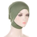 Foulard pour femmes musulmanes bonnet turban hijab int�rieur doux inde islamique �tiquette