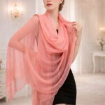 Foulard femme rose mousseline ? �charpe l�g�re ch�le �l�gant