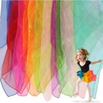 Foulards de jonglage color�s - ulisem - lot de 18 - 60x60 cm - mousseline douce - hypoallerg�nique - ...