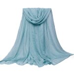 Foulard l�ger bleu clair en mousseline toucher soie