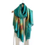 Foulard long femme 180 x 90 cm polyester effet soie 16398