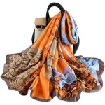 Foulard en soie femmes ch�le �charpe en soie silk scarf women chiffon shawl white neckerchief head wrap ...