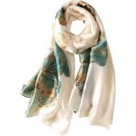 Foulard en soie femmes chle charpe en soie silk scarf women chiffon shawl white neckerchief head wrap ...