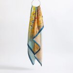 Foulard en soie de mrier - gingko dhiver