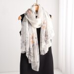 Foulard de soie de simulation - gris paysan