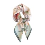 Foulard en soie simul�e pour dames - 1 pi�ce - convient pour accessoire femme style �tiquette