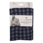 Foulard toucher coton imprimé bleu 60x180 cm homme bill tornade Foulard toucher coton imprimé bleu 60x180 cm homme bill tornade