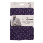 Foulard toucher coton imprim� violet 60x180 cm homme bill tornade