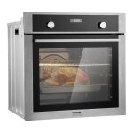 Four encastrable de 76 l - vevor - four mural simple de 595 cm - lectrique 3550 w - avec 9 fonctions ...