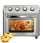 Four friteuse À air 26l inox 1600w 90 - 230°c 60 min multifonction air fry / cake / pizza / grill avec ... Four friteuse À air 26l inox 1600w 90 - 230°c 60 min multifonction air fry / cake / pizza / grill avec ...