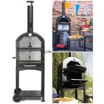 Four  pizza - non spcifi - double grille - acier peint - thermomtre intgr - pierre rfractaire