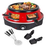 Four  pizza lectrique 3 en 1 1200w avec 6 mini pelles  pizza 6 pole  fromage plat de cuisson amovible ...