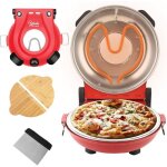 Four pizza electrique cuit une pizza en 4 minutes pierre  pizza de ? 31cm max 420c four a pizza 1200w ...