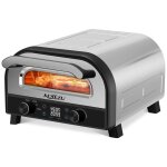 Four � pizza �lectrique professionnel 6 en 1 avec pierre 33cm rotative coupe - pizza et pelle - 80 - ...