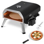 Four � pizza gaz 12 pouces avec pierre rotative automatique 4. 4kw thermom�tre pieds pliables pelle et ...