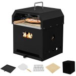 Four  pizza - gymax - 4 - en - 1 - portable - temprature 300? - noir