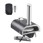 Four � pizza portable 305 mm pour ext�rieur - duoku - fonctionnant aux granul�s de bois - equip� d?un ...