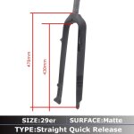 Fourche vtt en fibre de carbone int�grale 9�100??? 29inch fourche avec pivot droit