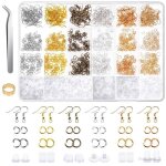Fournitures pour la fabrication de bijoux - mixte - 180 crochets de boucle doreille - métal - multicolore ... Fournitures pour la fabrication de bijoux - mixte - 180 crochets de boucle doreille - métal - multicolore ...