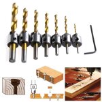 Fraise bois mche  bois foret conique hss acier  haute vitesse  bois asoir chanfreinage (7pcs 3 - ...