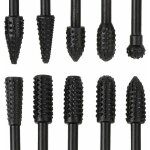 Fraise metal noire en carbure de tungstène 10 pièces 6. 3mm pour dremel sculpture bois et bricolage label ... Fraise metal noire en carbure de tungstène 10 pièces 6. 3mm pour dremel sculpture bois et bricolage label ...