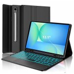 Franais tui clavier pour samsung galaxy tab s10 fe + plus 131 (2025) rtroclairage pav tactilesupport ...