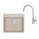 Franke colonnes set de cuisine g274sa �vier en fragranit mrg 610 - 52 rtl + robinet fp 6018. 082 sahara ...