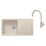 Franke colonnes set de cuisine g280sa vier en granit bfg 611 + robinet fc 6018. 082 sahara 114. 0700. ...