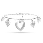 Freddy fj - 20008 bracelet femme coeurs bracelet en acier inoxydable hypoallergnique