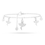 Freddy fj - 20012 bracelet femme bracelet hypoallergnique en acier inoxydable argent