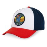 Freegun casquette baseball goldorak homme - baseball - blanc rouge bleu - visire arrondie