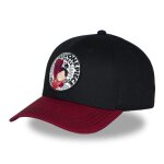 Freegun casquette one piece homme - baseball - noir rouge blanc - visi�re arrondie