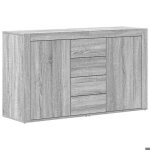 @french buffet bahut - top ventes - commode meuble de rangement sonoma gris 120 x 36 x 69cm - bois ding�nierie ...