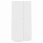 @french garde - robe - armoire de chambre - porte - vetement - blanc 90 x 52 x 200cm - bois d?ingnierie ...