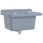 @french lavabo pour montage murale gris 50 x 35 x 24cm résine - évier à vasque design simple 46550 @french lavabo pour montage murale gris 50 x 35 x 24cm résine - évier à vasque design simple 46550