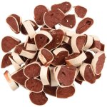 Friandise canard et poisson rouleaux de sushi hapki bbq pour chien 85 g sans gluten - flamingo