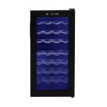 Frigo cave � vin porte en verre �clairage led 78 l 28 places panneau noir 8 - 18�c