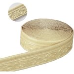 Frise de papier peint autocollante 10 m x 8 cm tanche 3d pour couloir plafond coin ligne dore