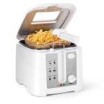Friteuse � huile 2. 5lfriteuse � huile 1650w blanc antiadh�sif thermostat fen�tre anti - �claboussures ...
