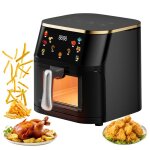 Friteuse À air 10l grande capacité 1400w Écran tactile led 6 programmes température réglable 60?200°c ... Friteuse À air 10l grande capacité 1400w Écran tactile led 6 programmes température réglable 60?200°c ...