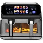 Friteuse à air double panier 9l 1700w 9 programmes automatiques cuisson sans huile Friteuse à air double panier 9l 1700w 9 programmes automatiques cuisson sans huile